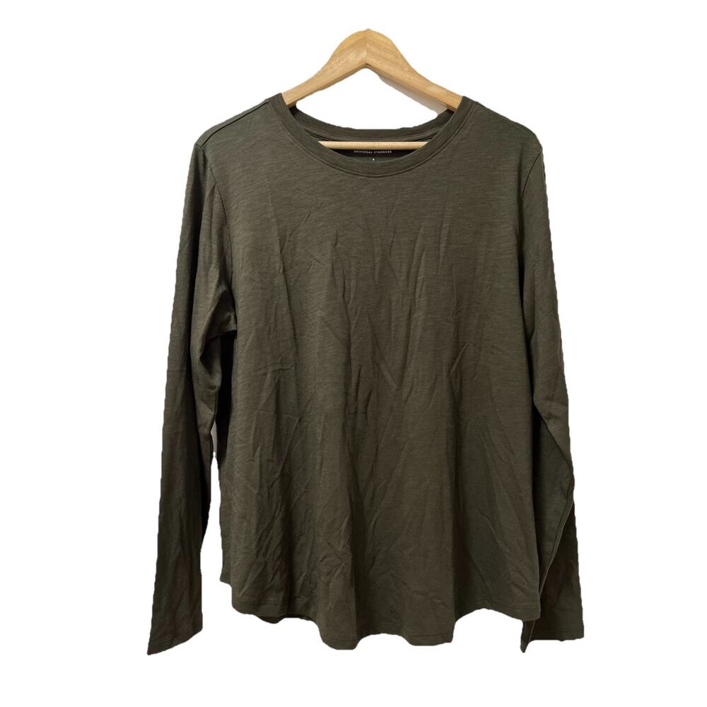 Universal Standard Light As Air Long Sleeve Top Size 14 Green Capsule Layers NWT
